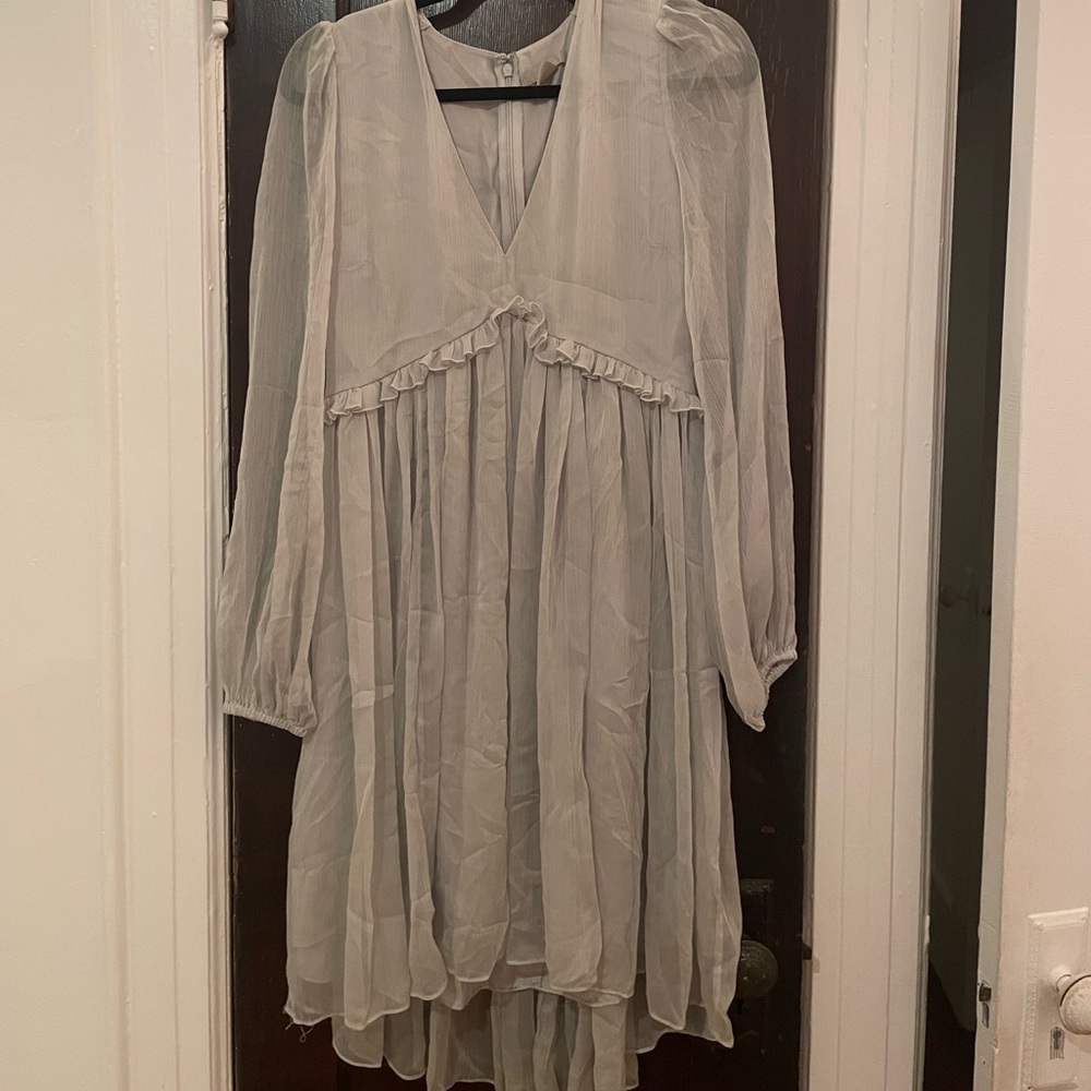 Dusty blue dress
